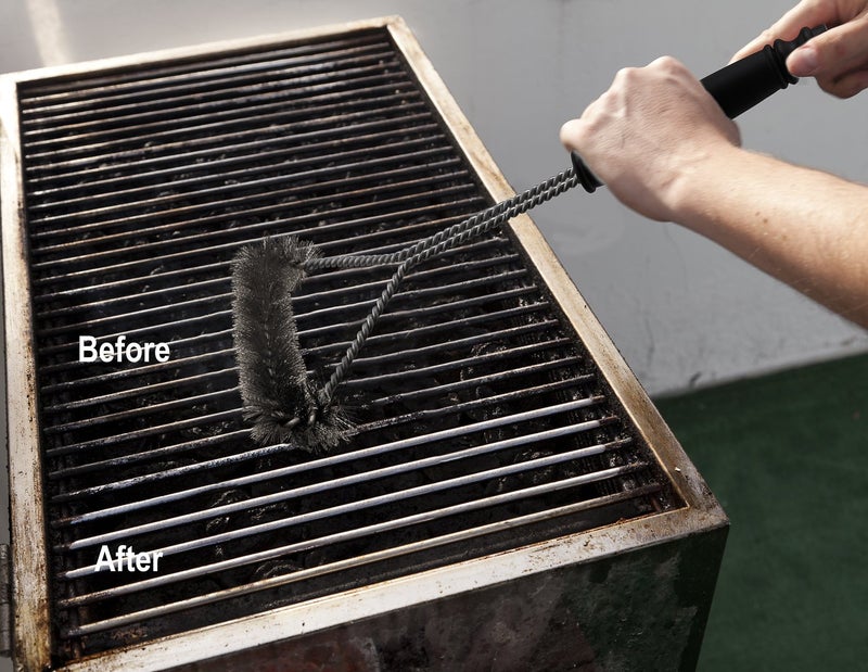 Estilo Long Grill Brush with Stainless Steel Bristles, 18" - Image 2
